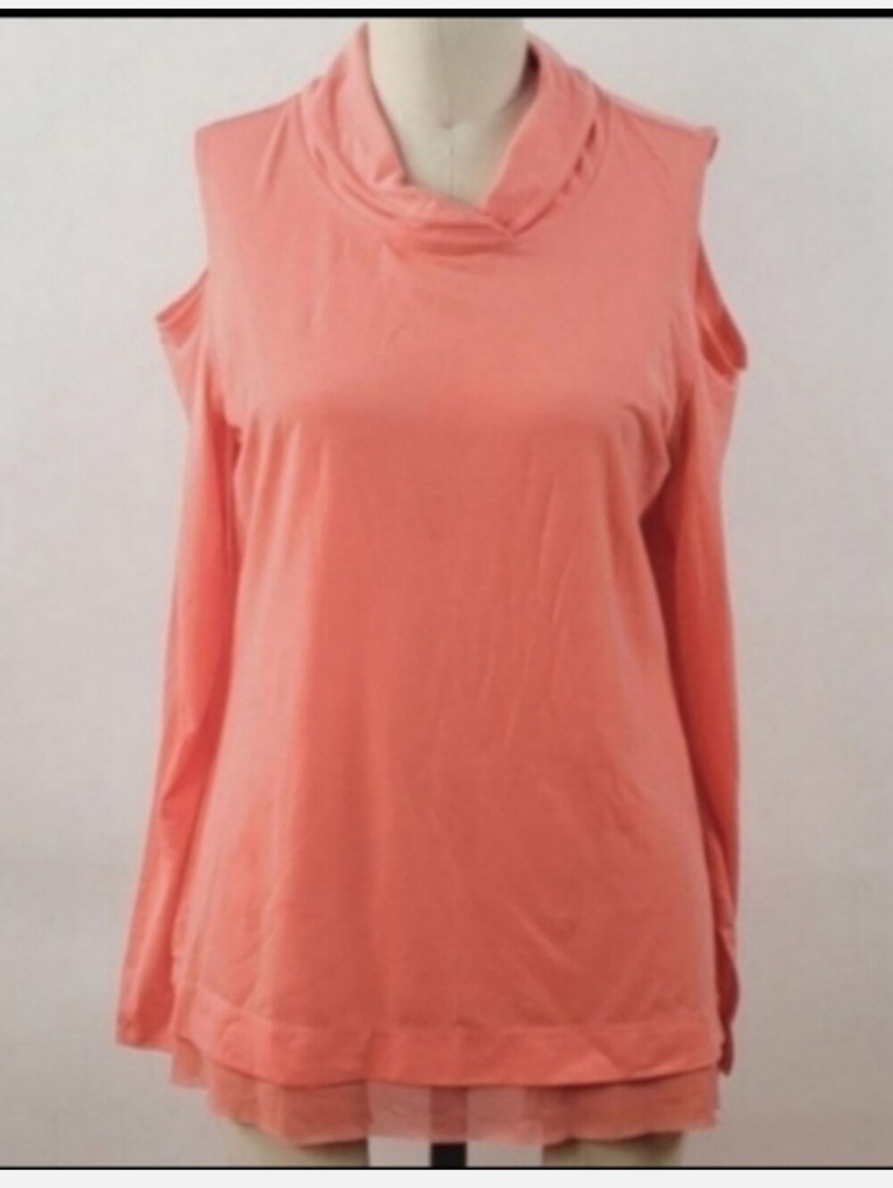 NANETTE LEPORE Coral Open Shoulder Blouse Top Size Medium